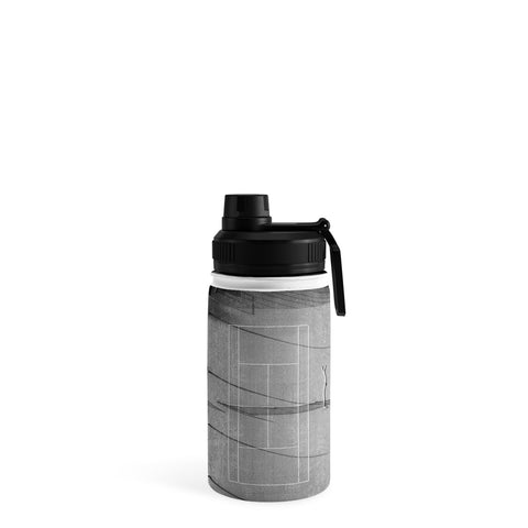 raisazwart Grey tennis court at sunrise Water Bottle