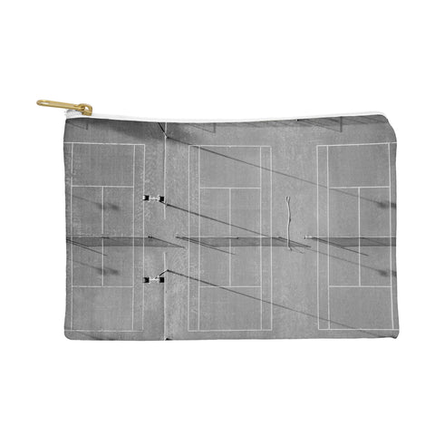 raisazwart Grey tennis court at sunrise Pouch