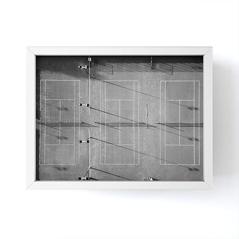 raisazwart Grey tennis court at sunrise Framed Mini Art Print