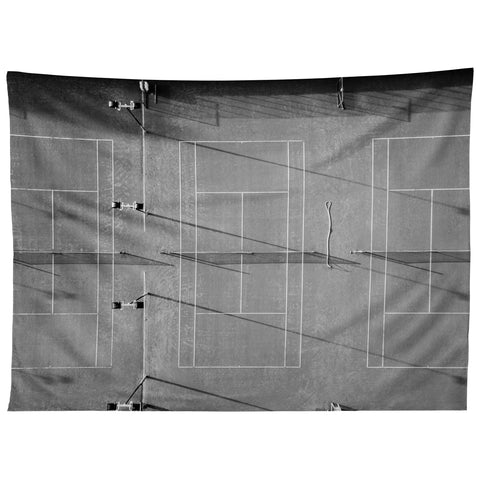 raisazwart Grey tennis court at sunrise Tapestry