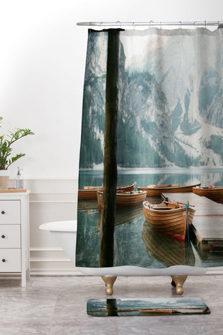 raisazwart Lago di Braies Shower Curtain And Mat