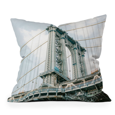 raisazwart Manhattan bridge New York City Throw Pillow