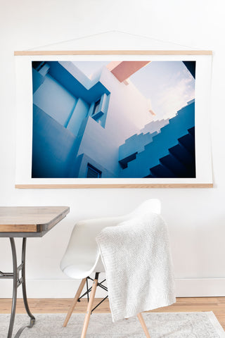 raisazwart Muralla Roja blue and pink geo Art Print And Hanger