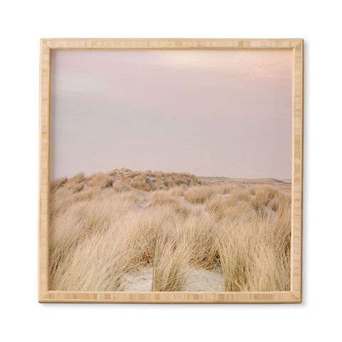 raisazwart Pastel coastal sky Ameland island Framed Wall Art