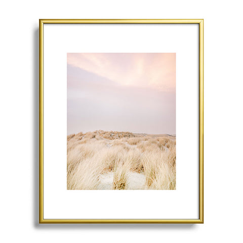 raisazwart Pastel coastal sky Ameland island Metal Framed Art Print