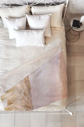 raisazwart Pastel coastal sky Ameland island Fleece Throw Blanket