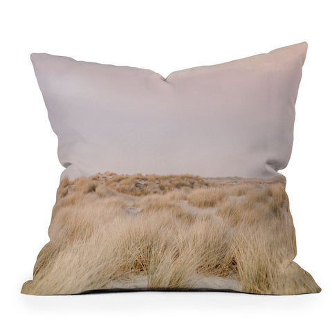 raisazwart Pastel coastal sky Ameland island Throw Pillow