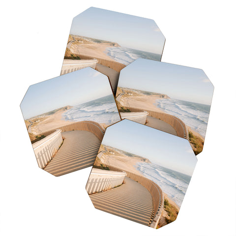raisazwart Praia Azul Summer vibes Portugal Coaster Set