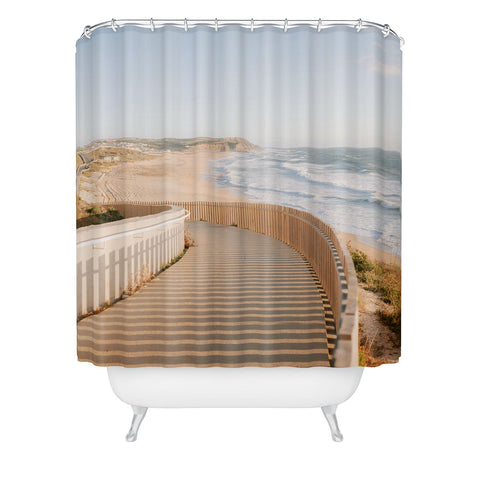 raisazwart Praia Azul Summer vibes Portugal Shower Curtain