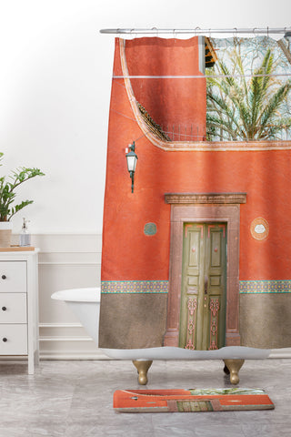 raisazwart Red and Green The San Miguel Shower Curtain And Mat