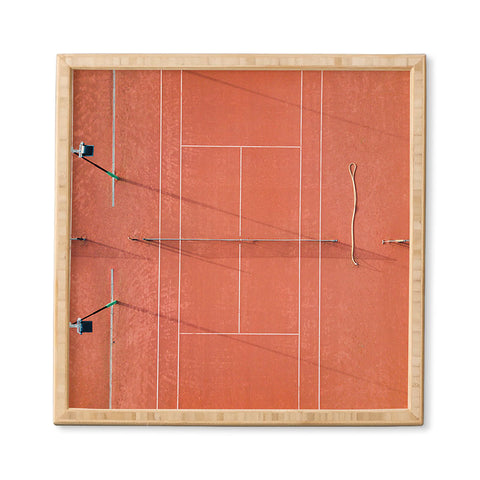 raisazwart Red tennis court at sunrise Framed Wall Art