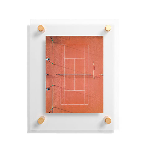 raisazwart Red tennis court at sunrise Floating Acrylic Print