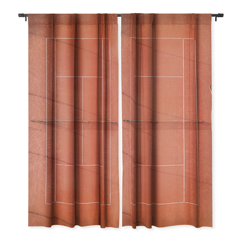 raisazwart Red tennis court at sunrise Blackout Non Repeat