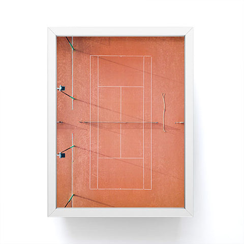 raisazwart Red tennis court at sunrise Framed Mini Art Print