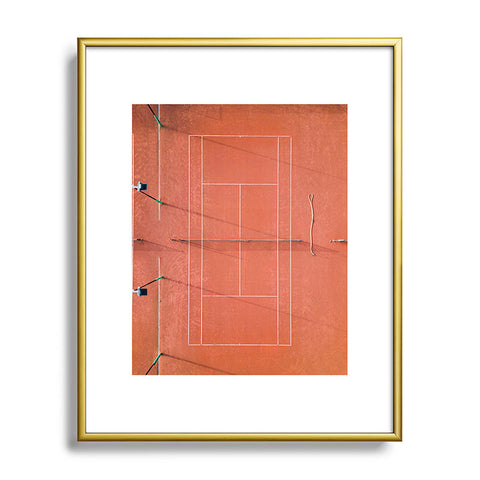 raisazwart Red tennis court at sunrise Metal Framed Art Print