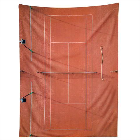 raisazwart Red tennis court at sunrise Tapestry