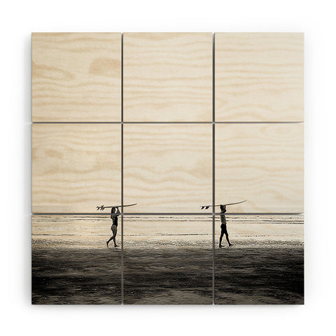 raisazwart Surfer couple Wood Wall Mural