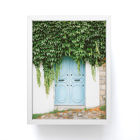 raisazwart The blue door of Montmartre Paris Framed Mini Art Print