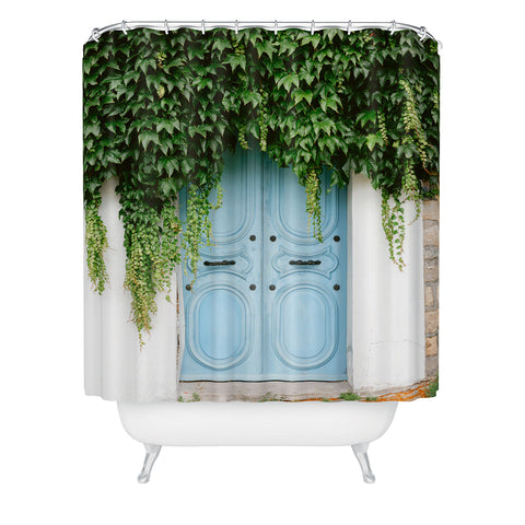raisazwart The blue door of Montmartre Paris Shower Curtain