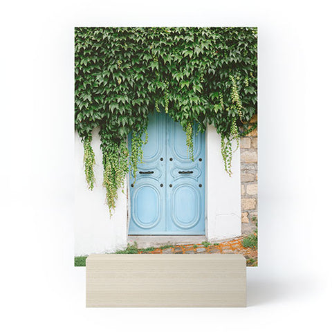 raisazwart The blue door of Montmartre Paris Mini Art Print