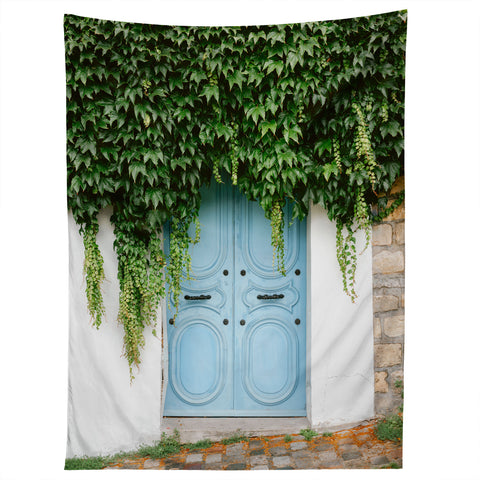 raisazwart The blue door of Montmartre Paris Tapestry