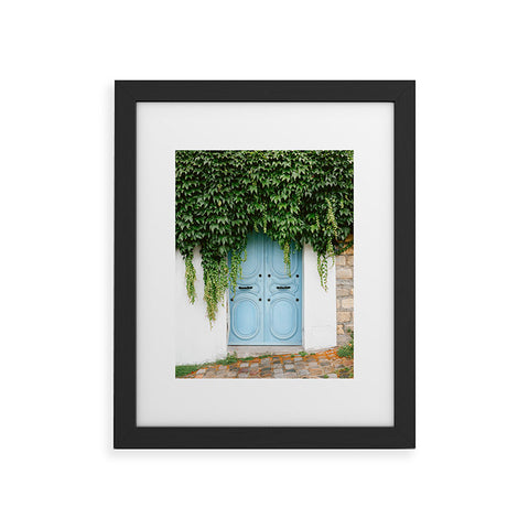 raisazwart The blue door of Montmartre Paris Framed Art Print