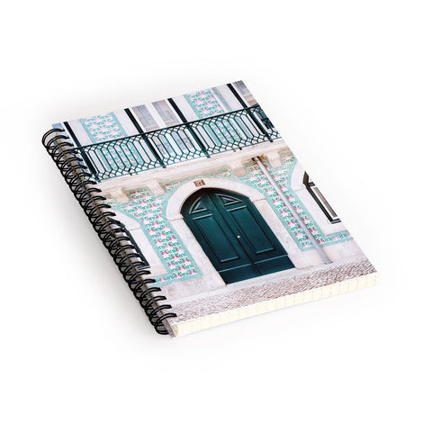 raisazwart The green door Lisbon Portugal Spiral Notebook