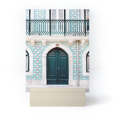 raisazwart The green door Lisbon Portugal Mini Art Print