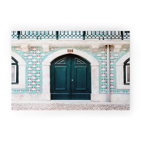 raisazwart The green door Lisbon Portugal Welcome Mat