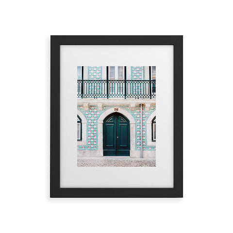 raisazwart The green door Lisbon Portugal Framed Art Print