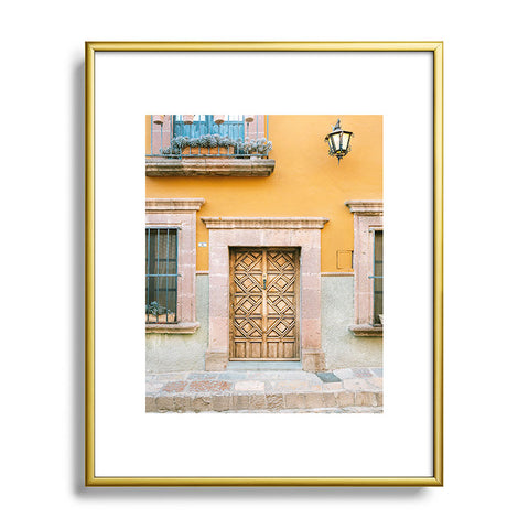 raisazwart The San Miguel de Allende Mexico door Metal Framed Art Print