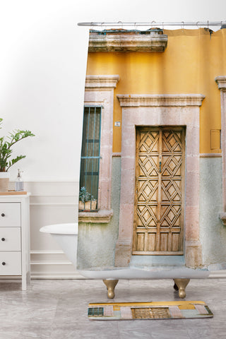 raisazwart The San Miguel de Allende Mexico door Shower Curtain And Mat