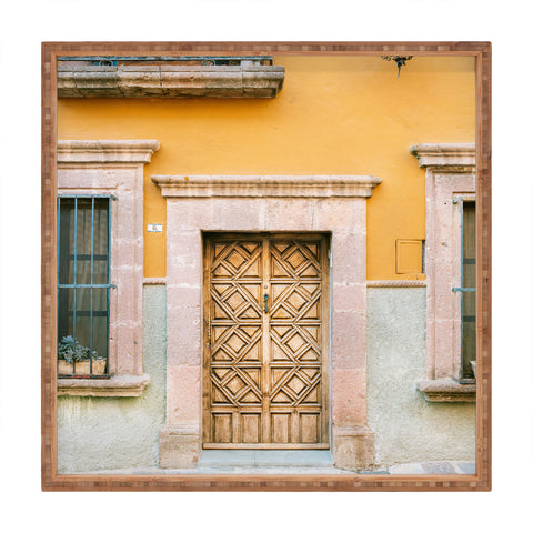 raisazwart The San Miguel de Allende Mexico door Square Tray