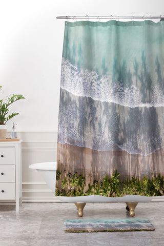 raisazwart Turquoise water Tropical travel Shower Curtain And Mat