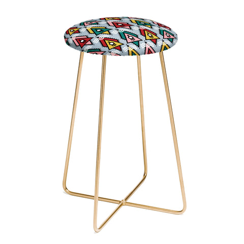 Raven Jumpo Abstract Ornaments Counter Stool