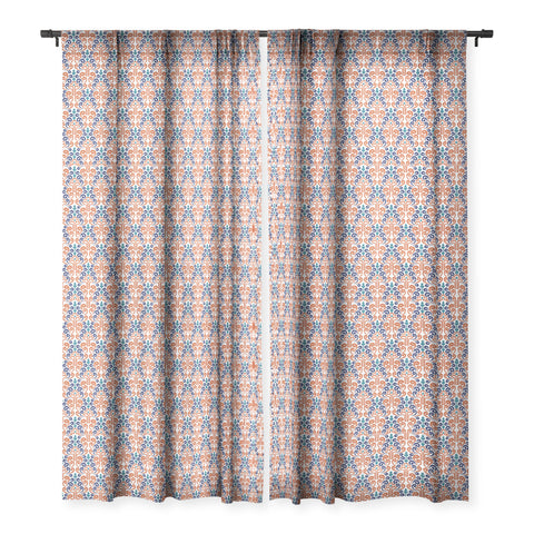 Raven Jumpo Adobe Damask Sheer Window Curtain
