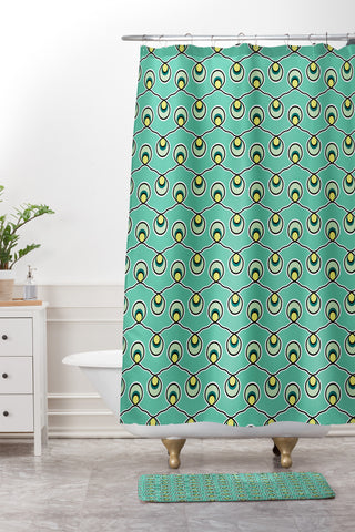 Raven Jumpo Aqua Bulbs Shower Curtain And Mat