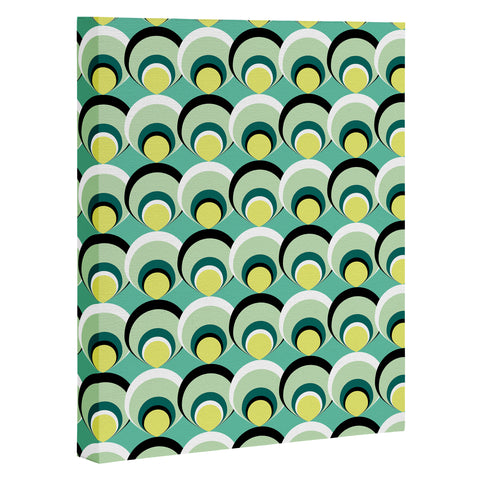 Raven Jumpo Blue Green Scallops Art Canvas