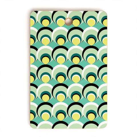 Raven Jumpo Blue Green Scallops Cutting Board Rectangle