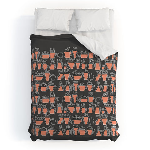 Raven Jumpo Drinking Mugs Duvet Cover