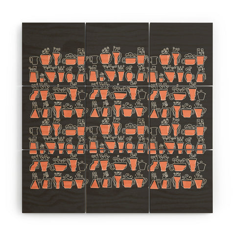 Raven Jumpo Drinking Mugs Wood Wall Mural