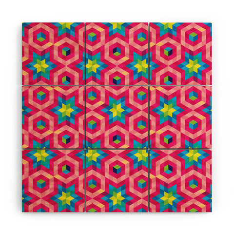 Raven Jumpo Facets Wood Wall Mural