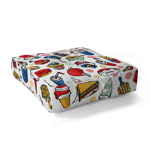 Raven Jumpo Food Fair Floor Pillow Square