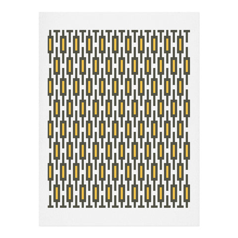 Raven Jumpo Grey Gold Geometry Art Print