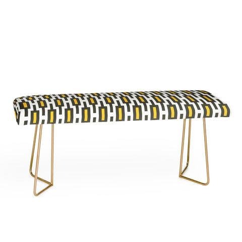 Raven Jumpo Grey Gold Geometry Bench