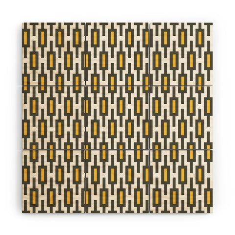 Raven Jumpo Grey Gold Geometry Wood Wall Mural