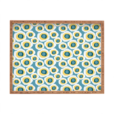 Raven Jumpo Ikat Circles Polar Rectangular Tray
