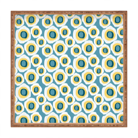 Raven Jumpo Ikat Circles Polar Square Tray