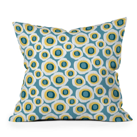 Raven Jumpo Ikat Circles Polar Throw Pillow