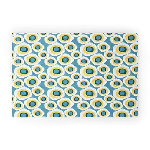 Raven Jumpo Ikat Circles Polar Welcome Mat